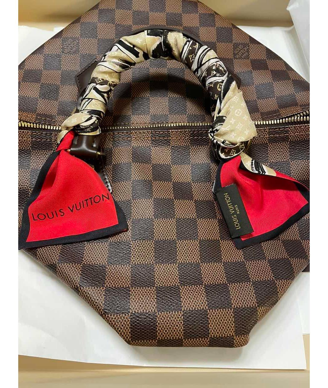 LOUIS VUITTON Коричневая сумка с короткими ручками, фото 9