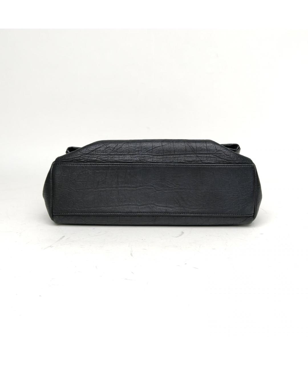 SAINT LAURENT Черная кожаная сумка через плечо, фото 6