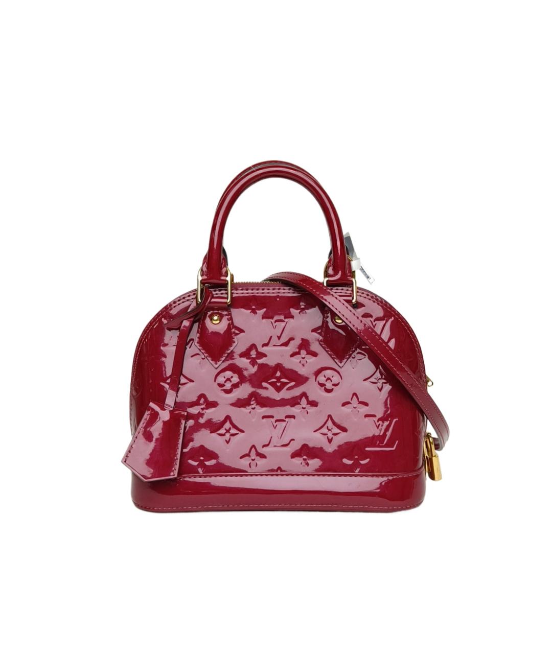 LOUIS VUITTON Бордовая сумка с короткими ручками из лакированной кожи, фото 1