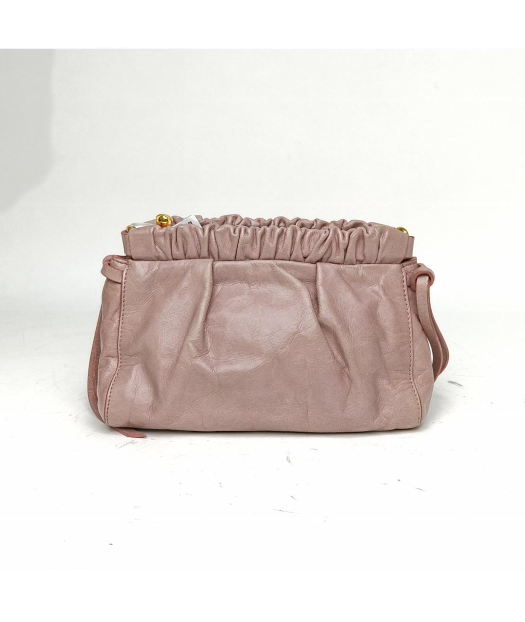 MIU MIU Розовая кожаная сумка через плечо, фото 6
