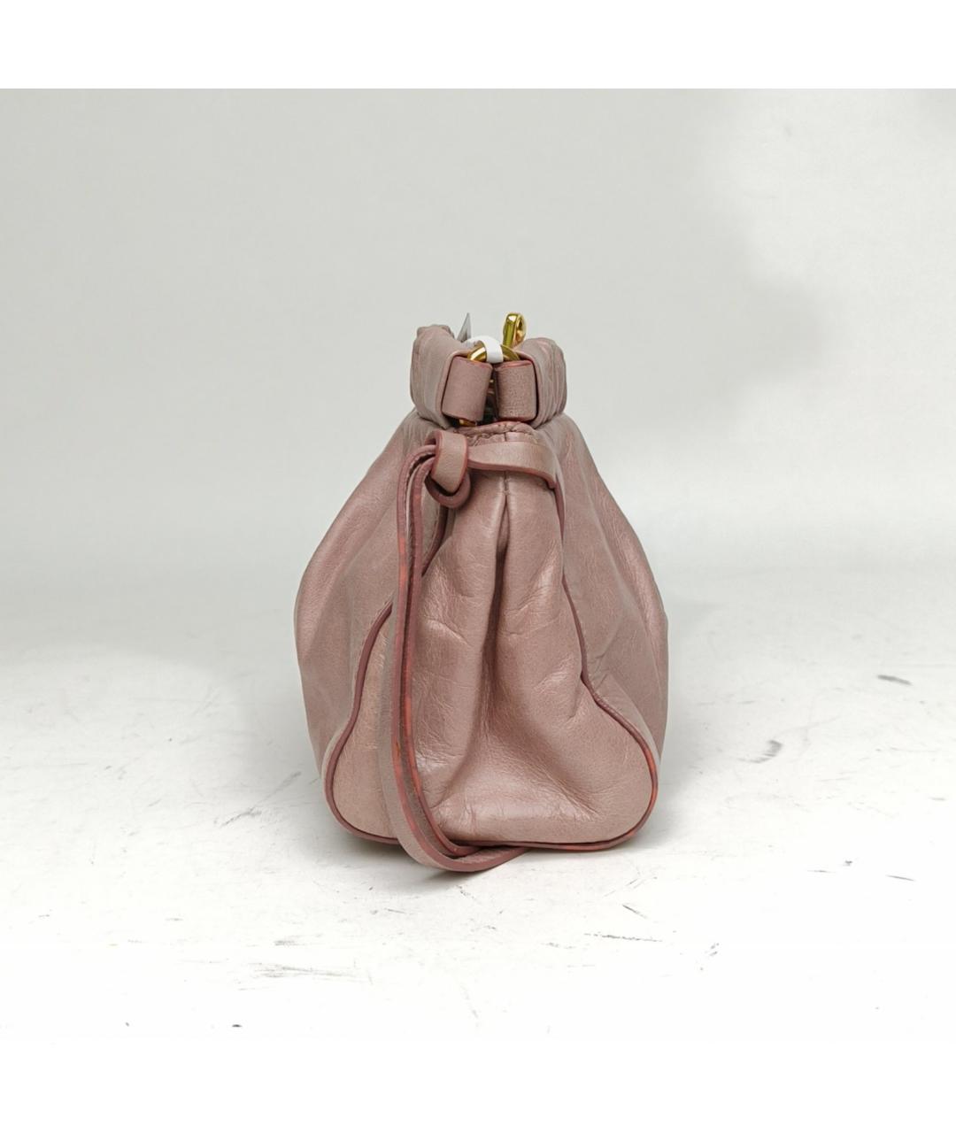 MIU MIU Розовая кожаная сумка через плечо, фото 5
