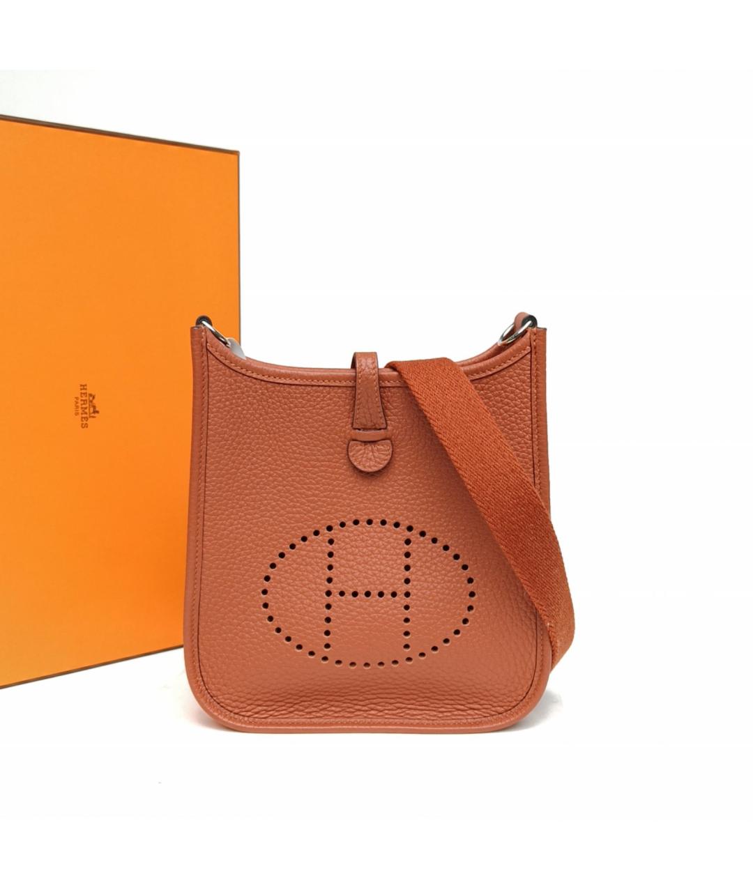 HERMES Коричневая кожаная сумка через плечо, фото 8