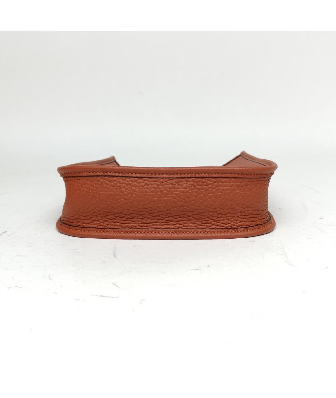 HERMES Коричневая кожаная сумка через плечо, фото 6