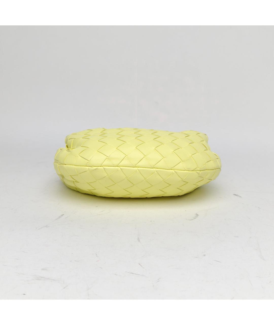 BOTTEGA VENETA Желтая кожаная сумка с короткими ручками, фото 6