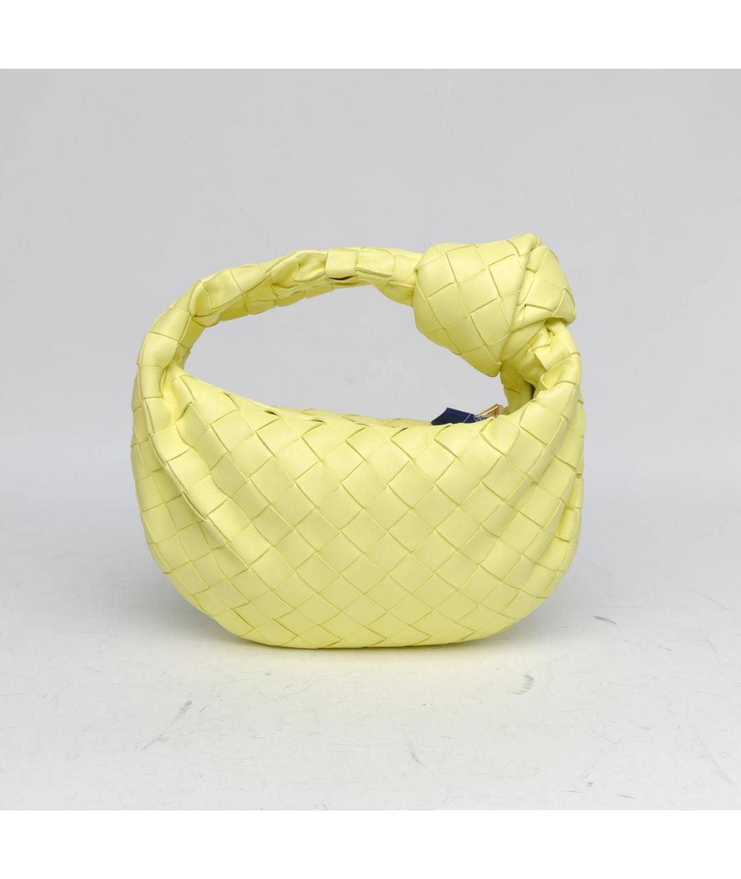 BOTTEGA VENETA Желтая кожаная сумка с короткими ручками, фото 2