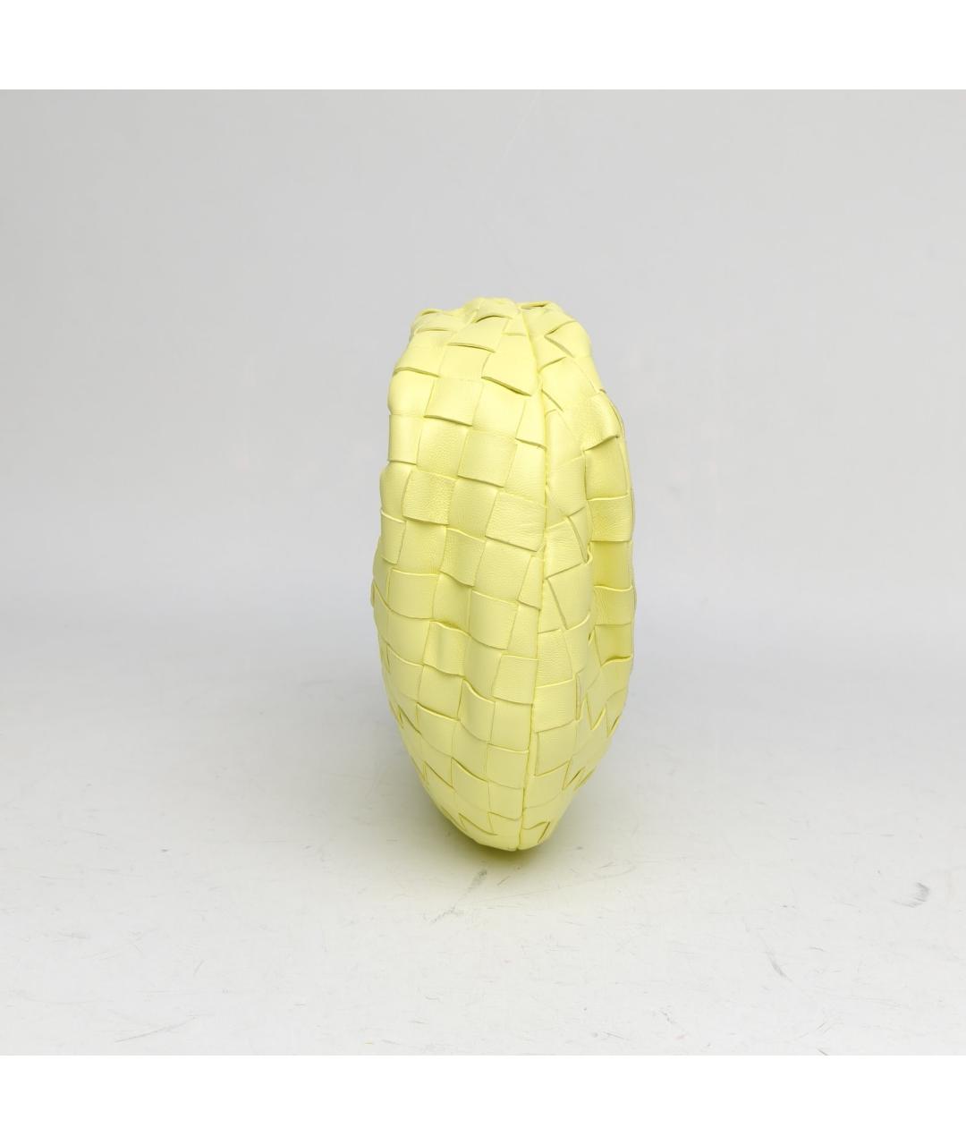 BOTTEGA VENETA Желтая кожаная сумка с короткими ручками, фото 5