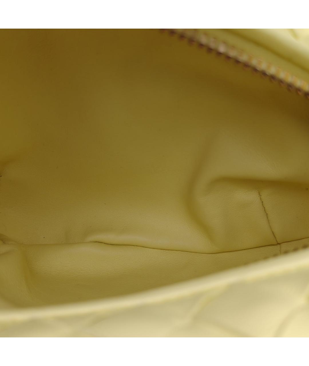 BOTTEGA VENETA Желтая кожаная сумка с короткими ручками, фото 7