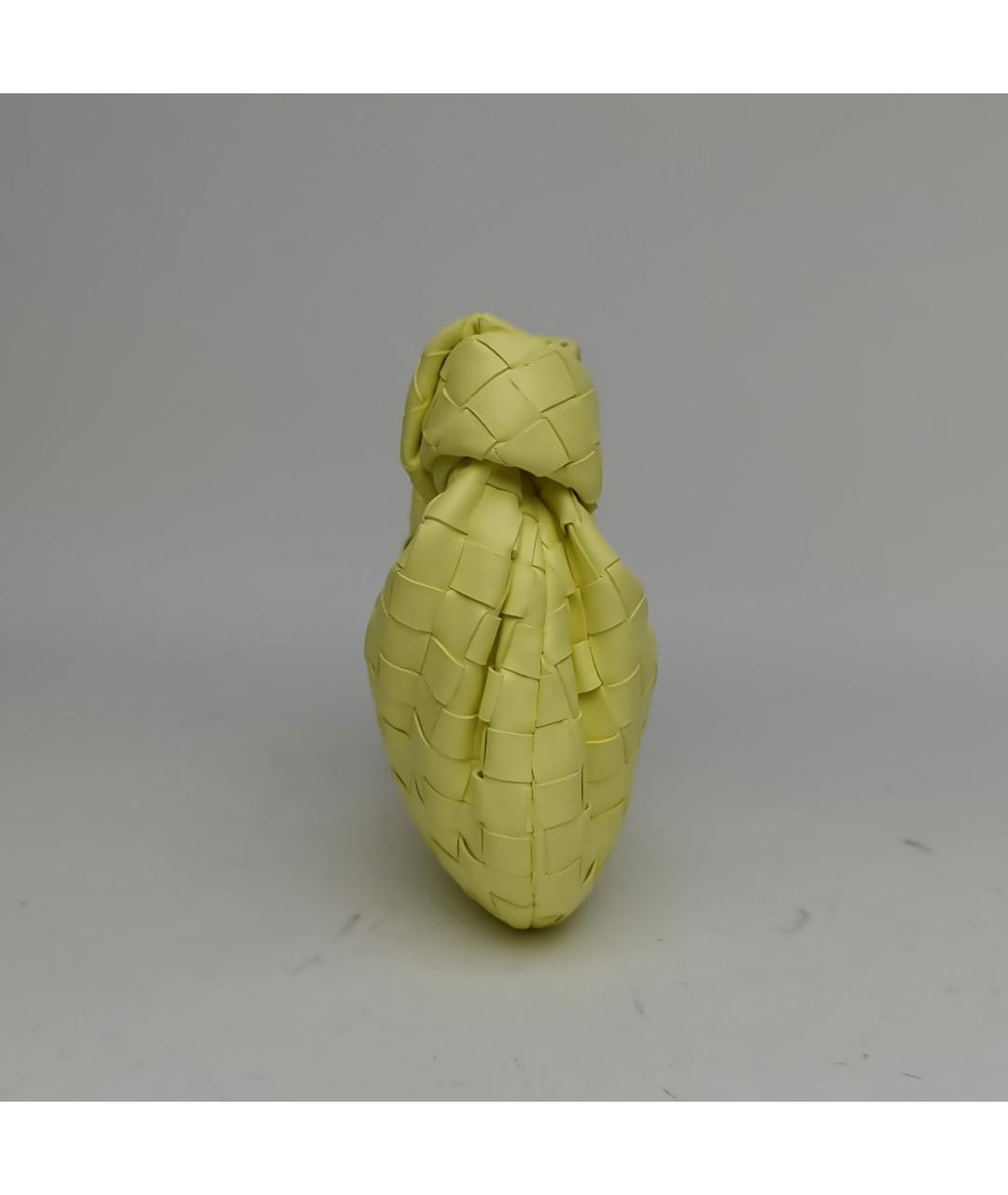 BOTTEGA VENETA Желтая кожаная сумка с короткими ручками, фото 3