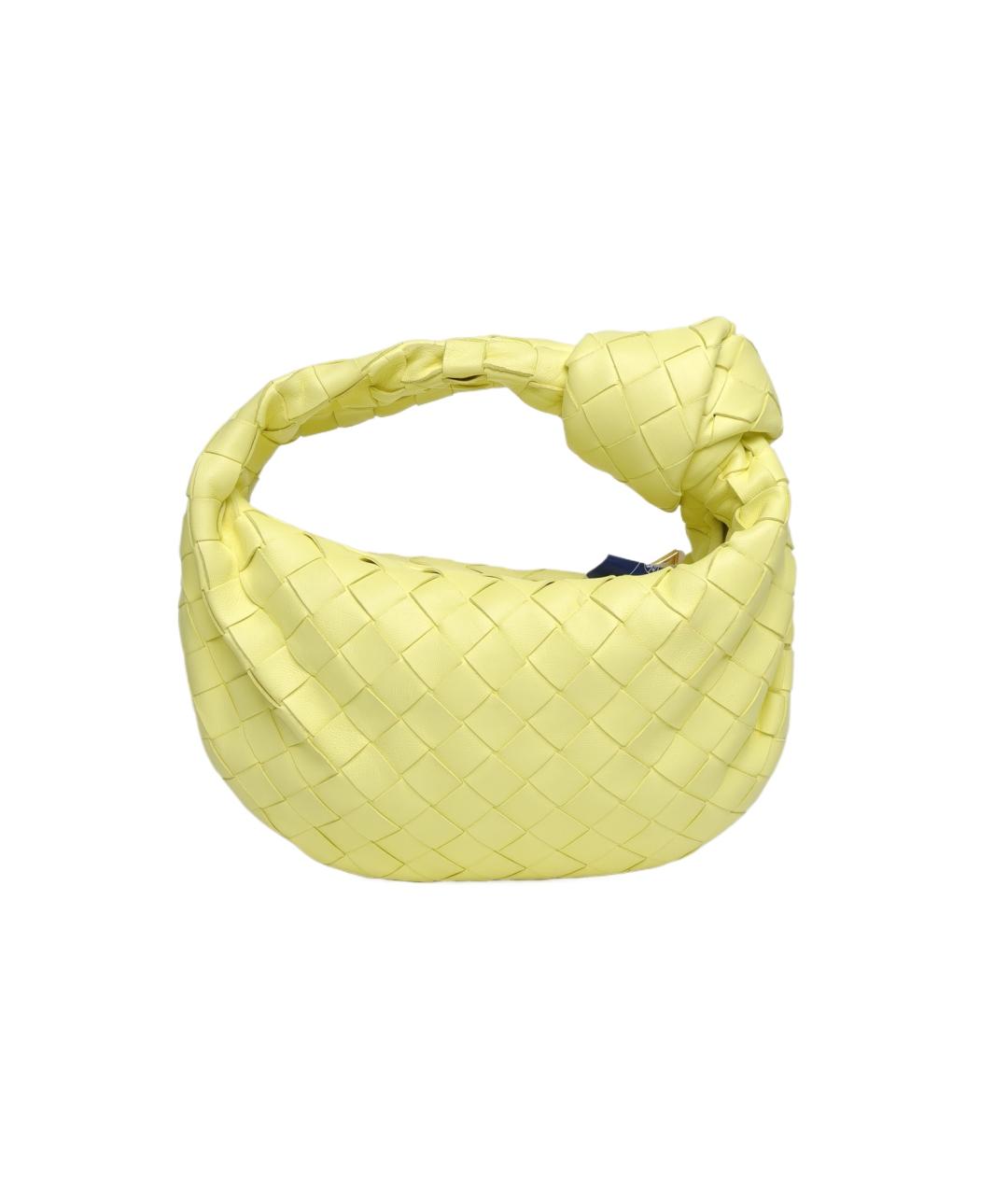 BOTTEGA VENETA Желтая кожаная сумка с короткими ручками, фото 1