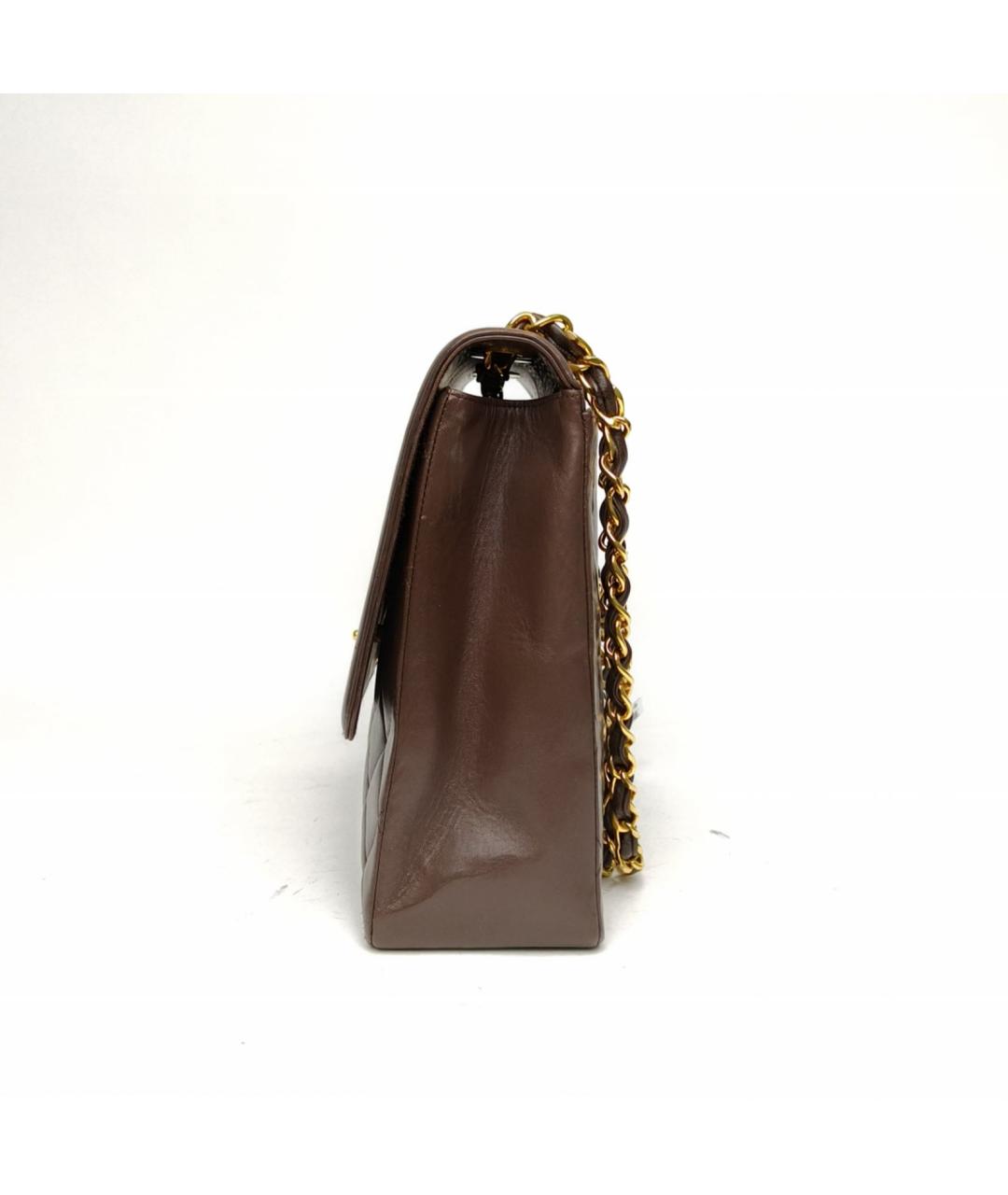 CHANEL Коричневая кожаная сумка через плечо, фото 4