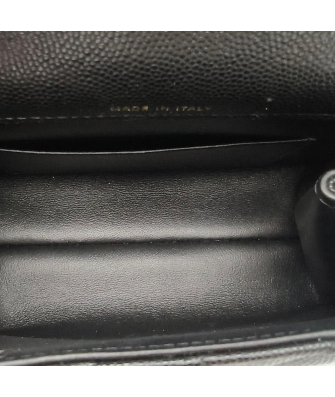 CHANEL Черная кожаная сумка с короткими ручками, фото 7