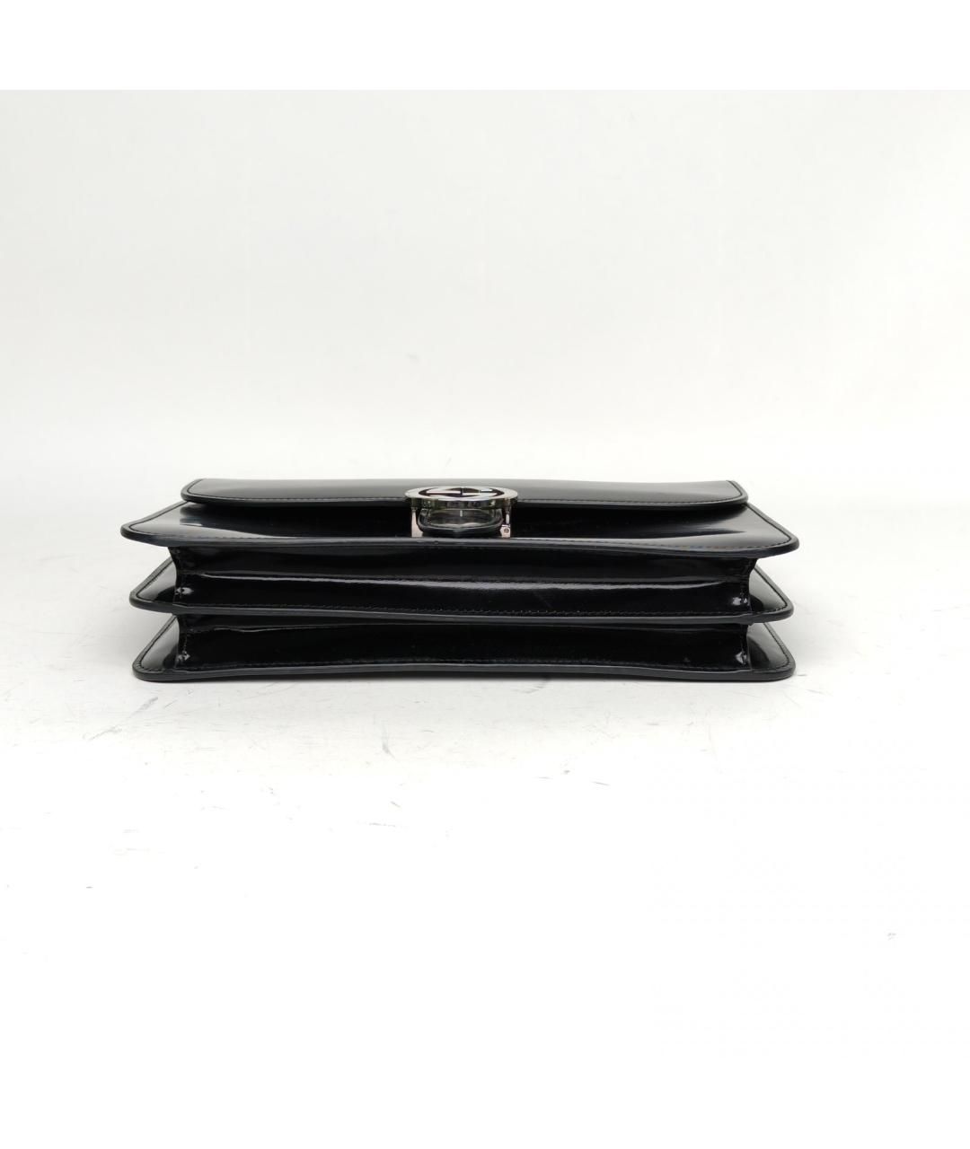 GUCCI Черная кожаная сумка через плечо, фото 6