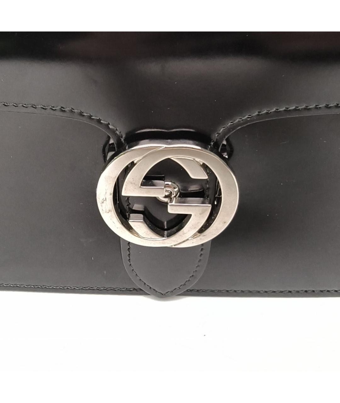 GUCCI Черная кожаная сумка через плечо, фото 8