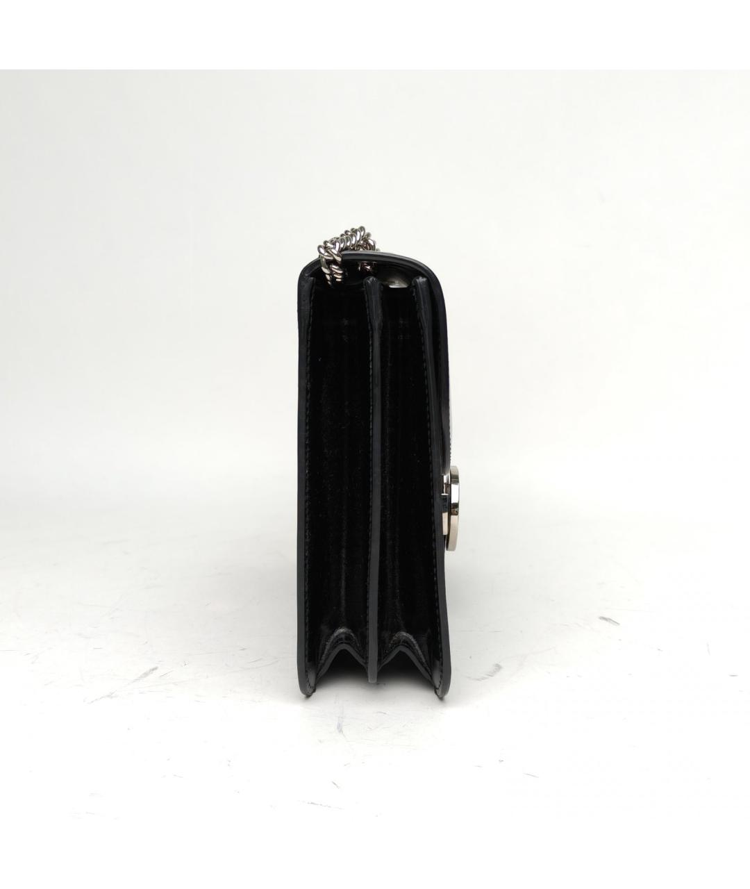 GUCCI Черная кожаная сумка через плечо, фото 5