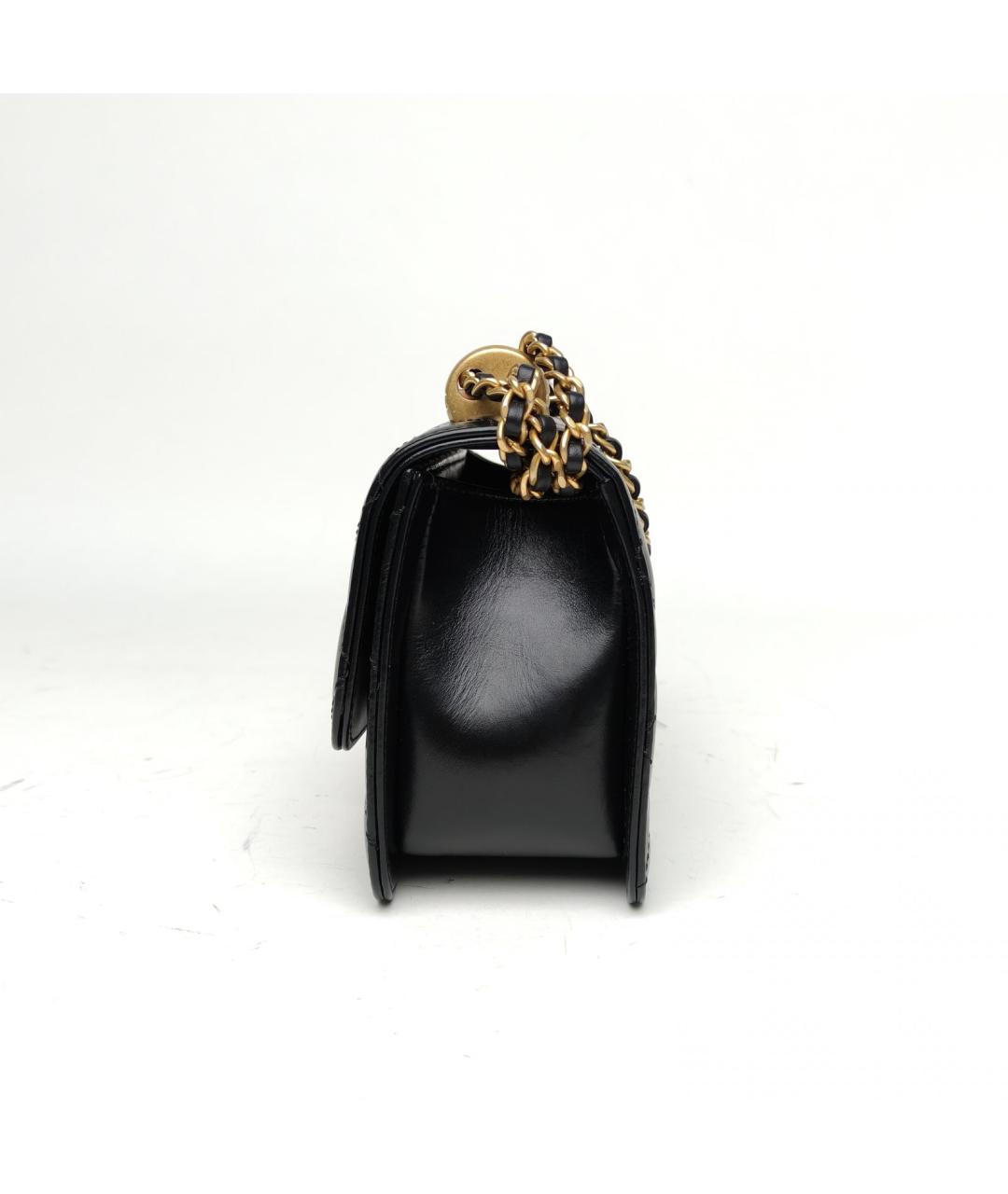 CHANEL Черная кожаная сумка через плечо, фото 5