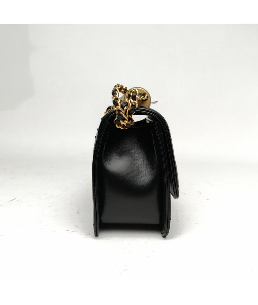 CHANEL Черная кожаная сумка через плечо, фото 3