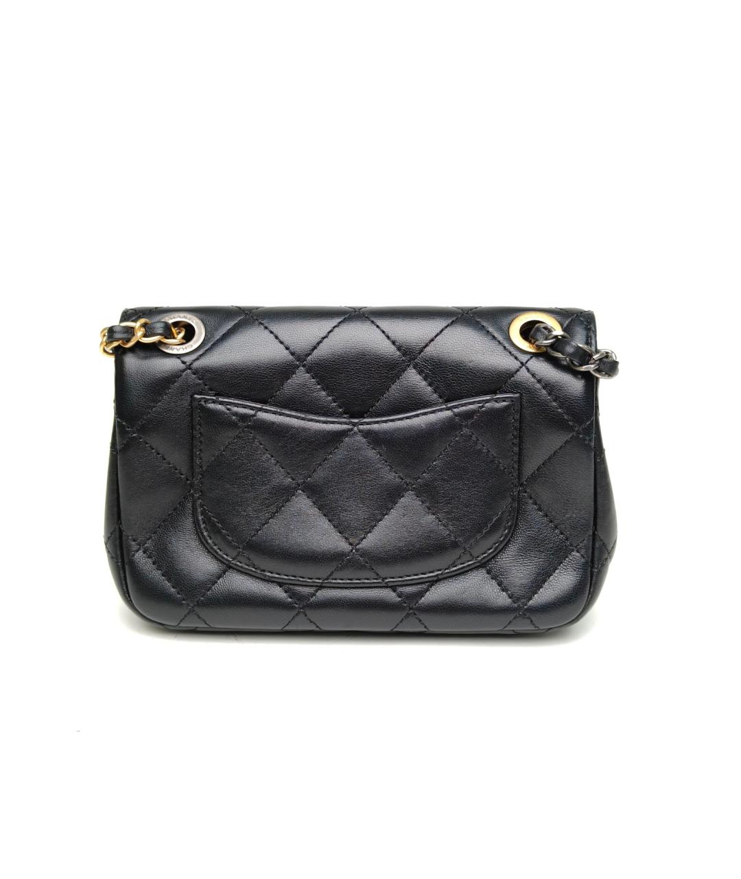 CHANEL Черная кожаная сумка через плечо, фото 4