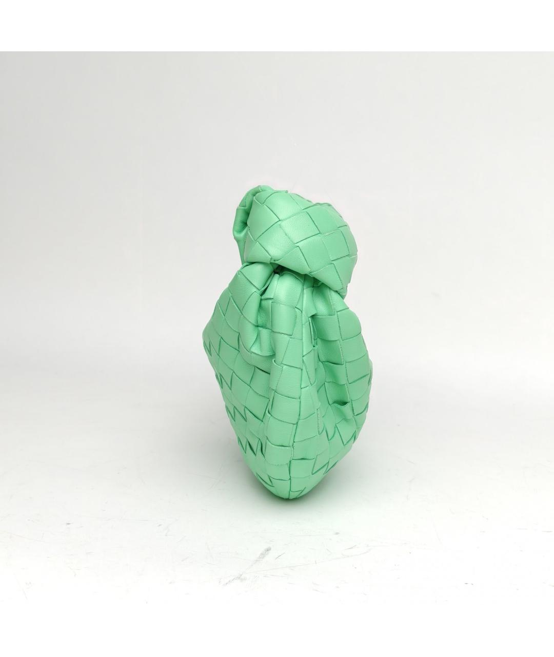 BOTTEGA VENETA Зеленая кожаная сумка с короткими ручками, фото 5