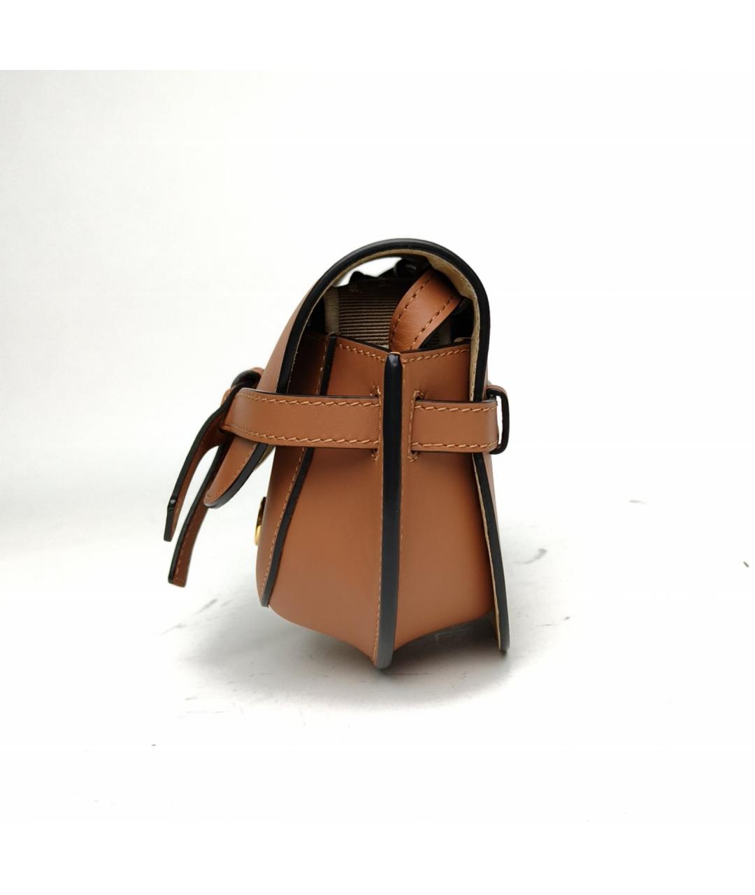 LOEWE Коричневая кожаная сумка через плечо, фото 3