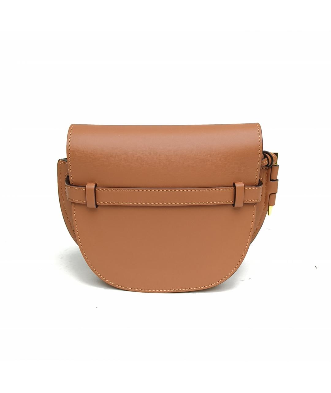 LOEWE Коричневая кожаная сумка через плечо, фото 4