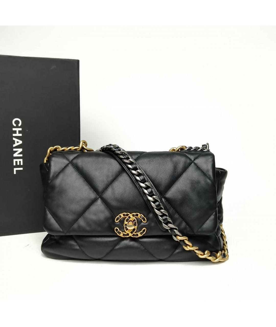 CHANEL Черная кожаная сумка через плечо, фото 9