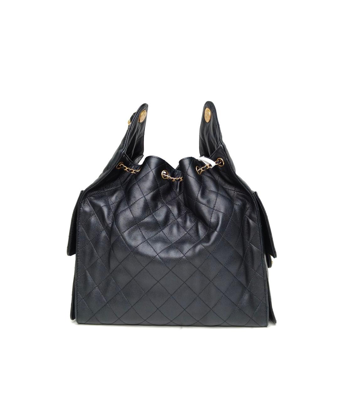 CHANEL Черная кожаная сумка через плечо, фото 4