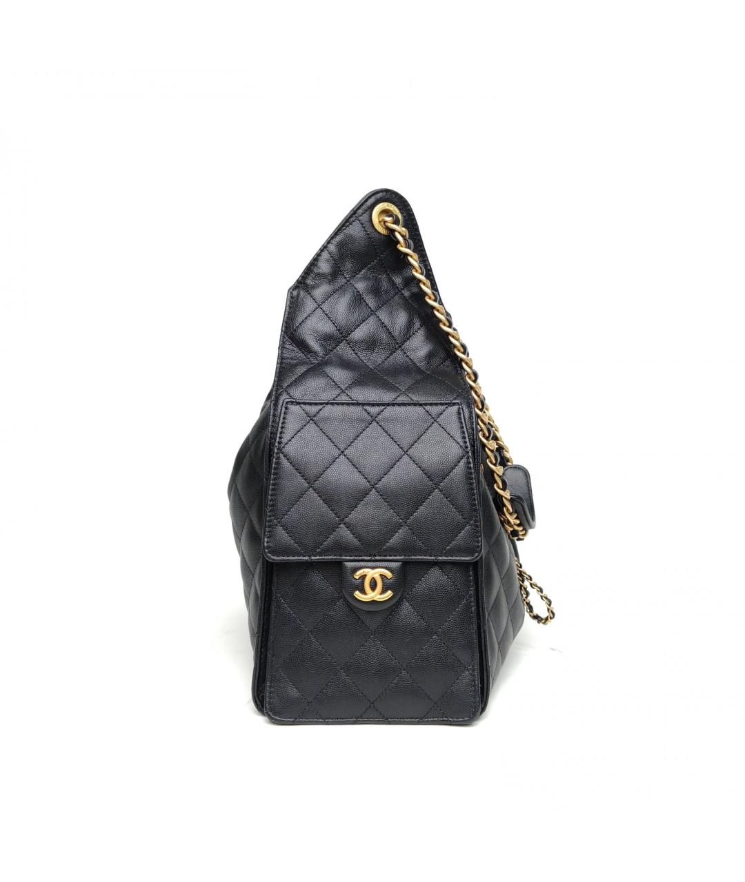 CHANEL Черная кожаная сумка через плечо, фото 5