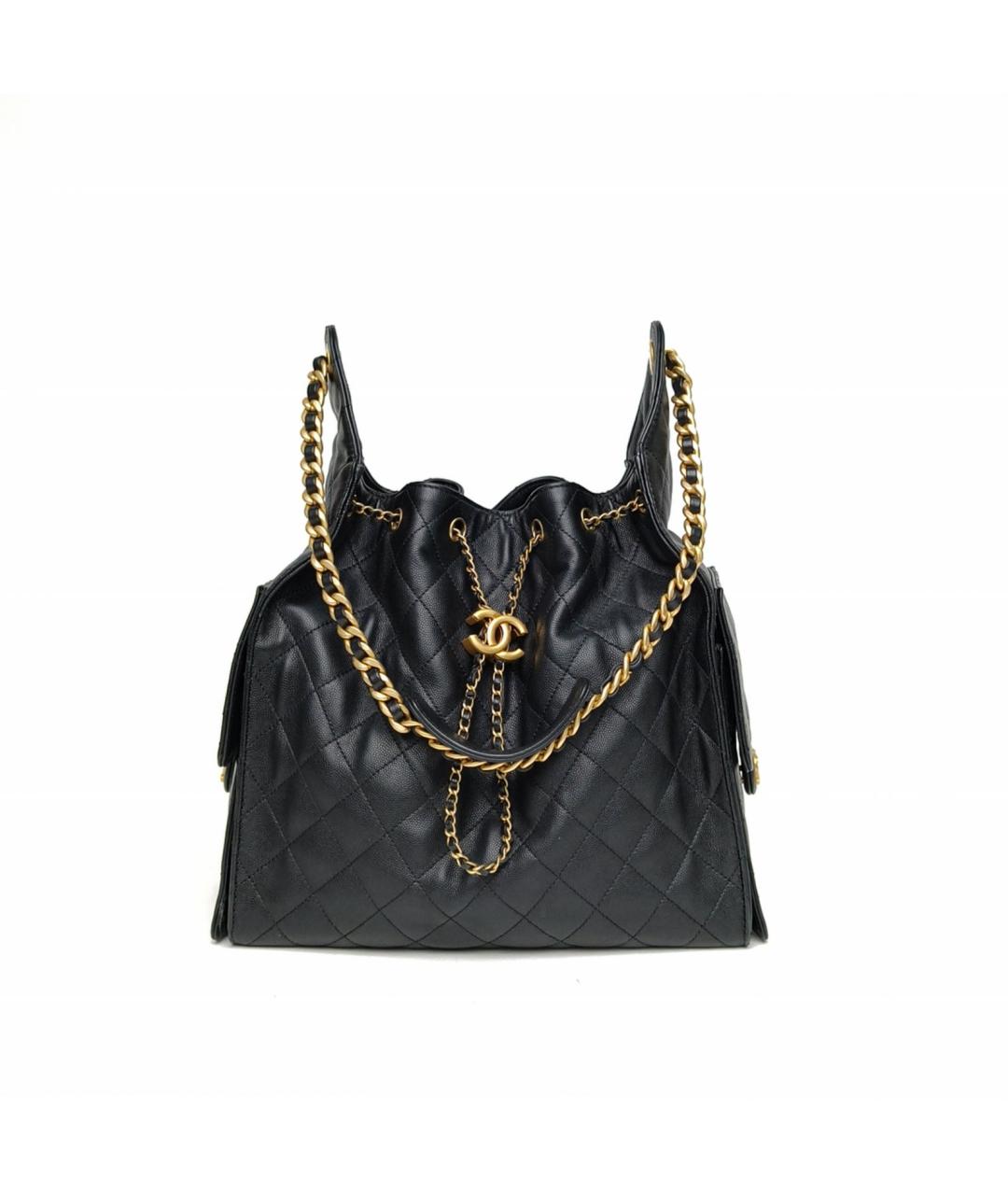 CHANEL Черная кожаная сумка через плечо, фото 2