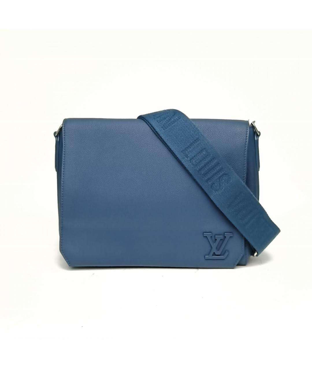 LOUIS VUITTON Синяя кожаная сумка через плечо, фото 2