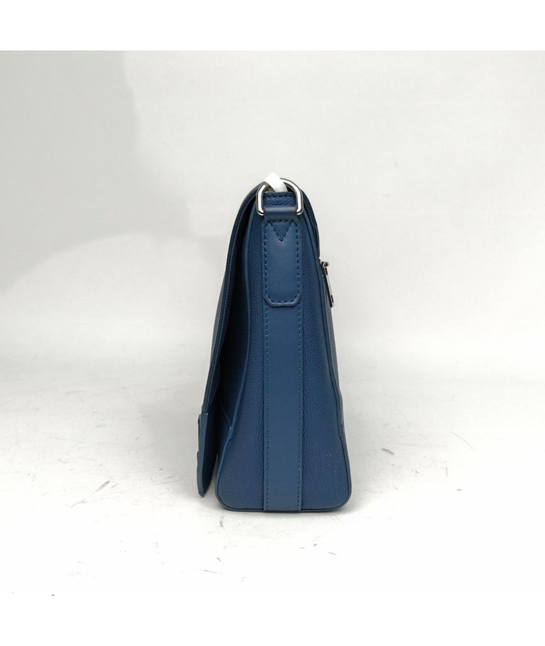 LOUIS VUITTON Синяя кожаная сумка через плечо, фото 3