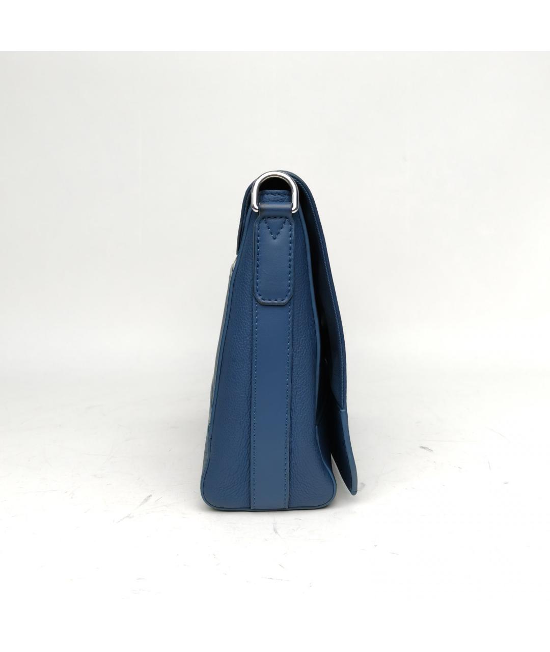 LOUIS VUITTON Синяя кожаная сумка через плечо, фото 5