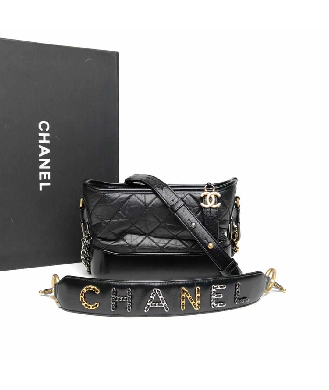 CHANEL Черная кожаная сумка через плечо, фото 9