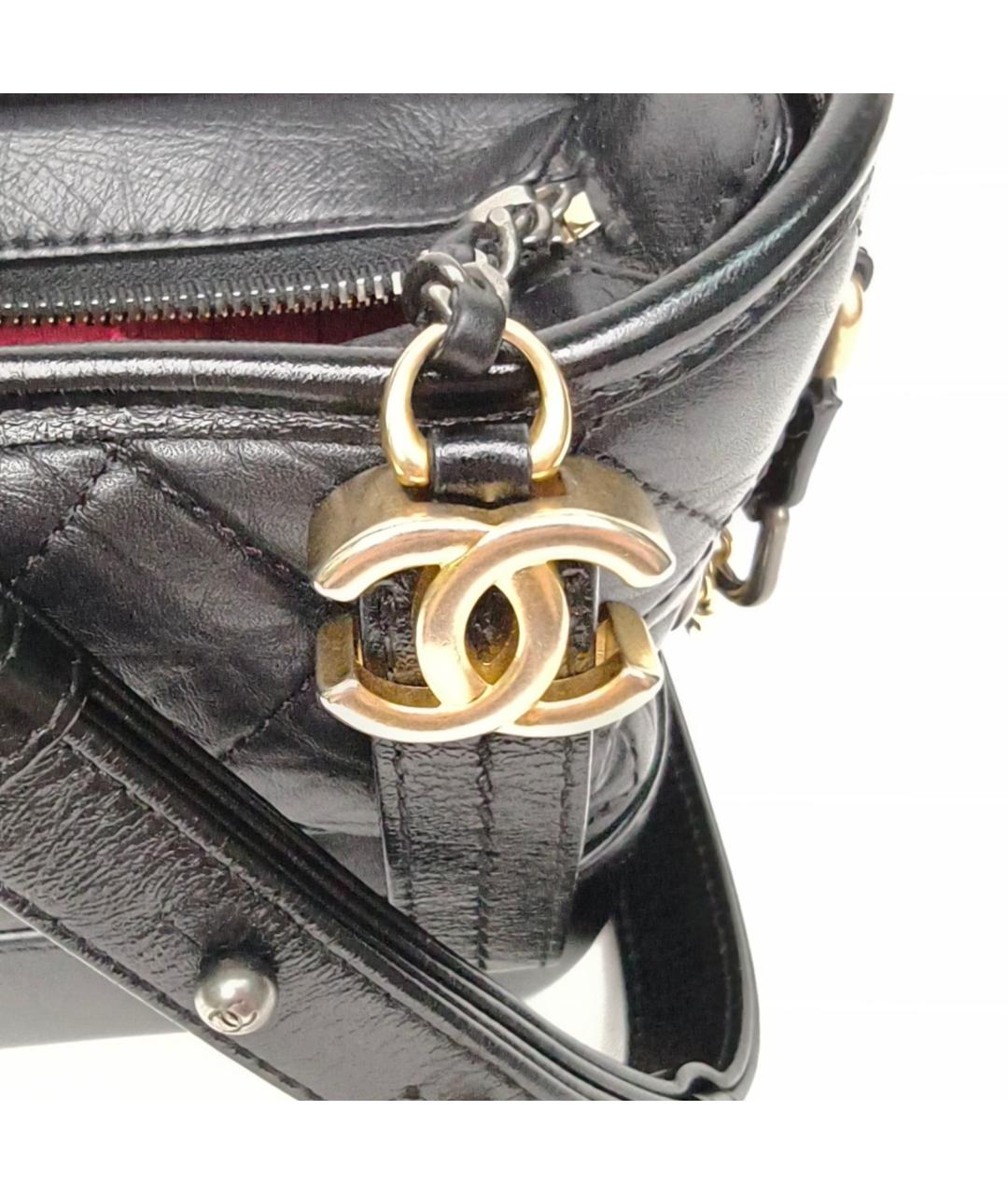 CHANEL Черная кожаная сумка через плечо, фото 7