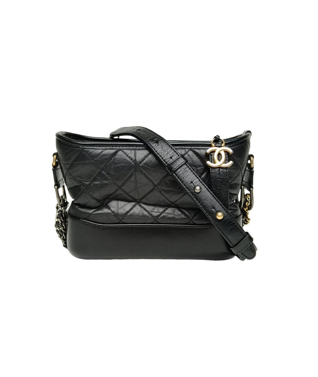 CHANEL Черная кожаная сумка через плечо, фото 10