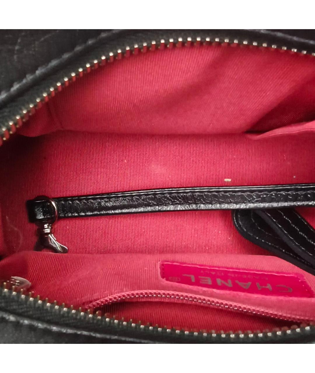 CHANEL Черная кожаная сумка через плечо, фото 8