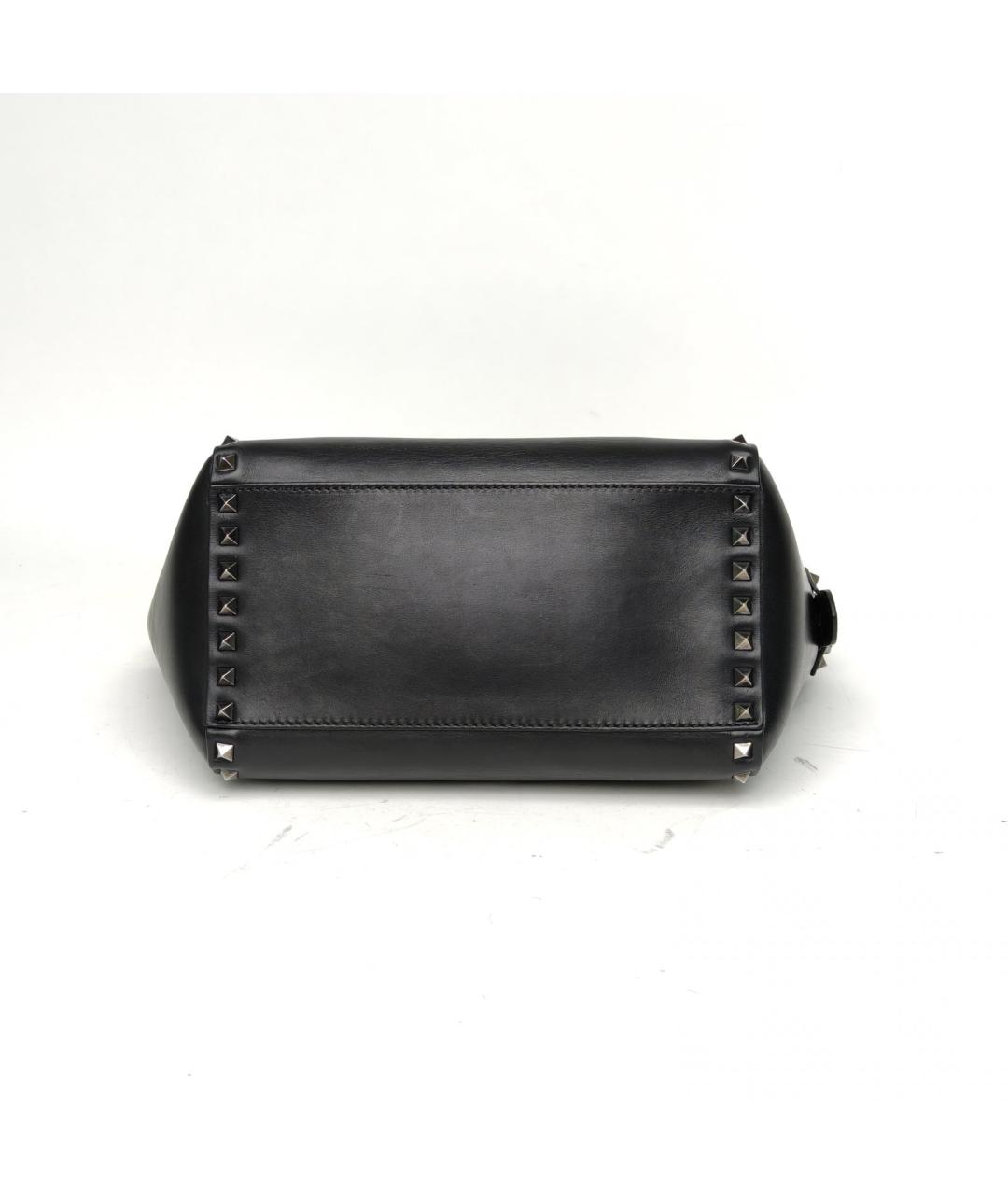 VALENTINO Черная кожаная сумка через плечо, фото 4