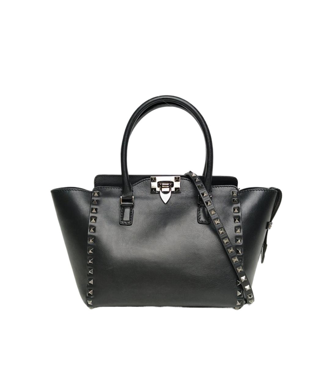 VALENTINO Черная кожаная сумка через плечо, фото 8