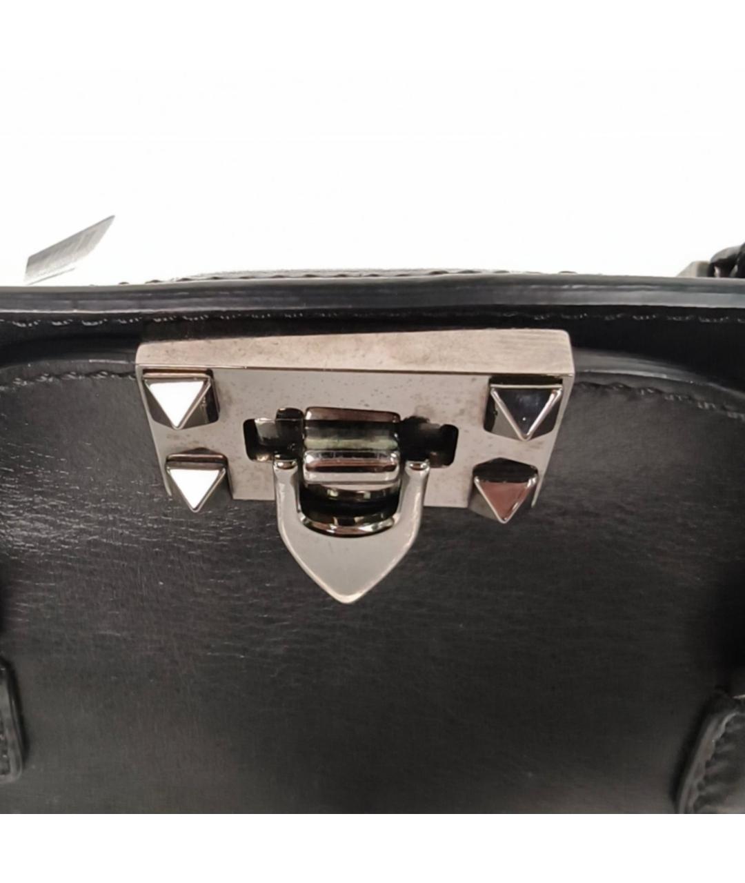 VALENTINO Черная кожаная сумка через плечо, фото 6