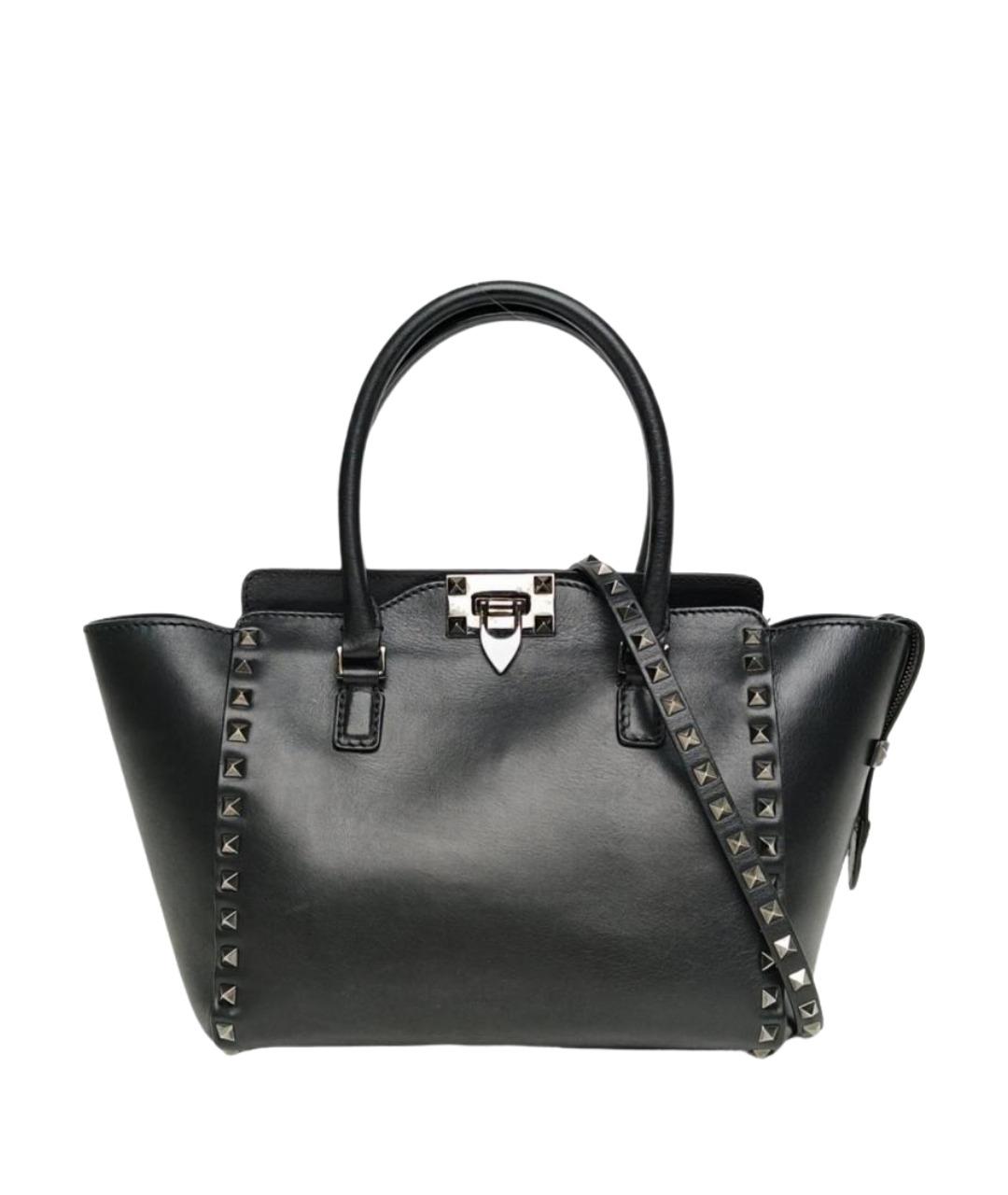 VALENTINO Черная кожаная сумка через плечо, фото 1