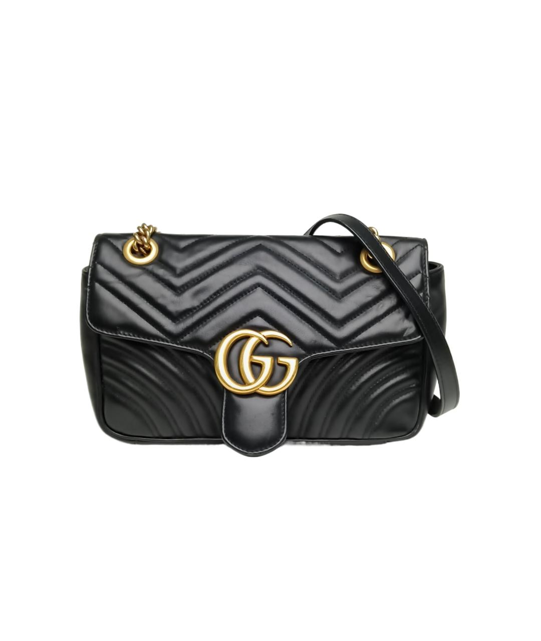 GUCCI Черная кожаная сумка через плечо, фото 1