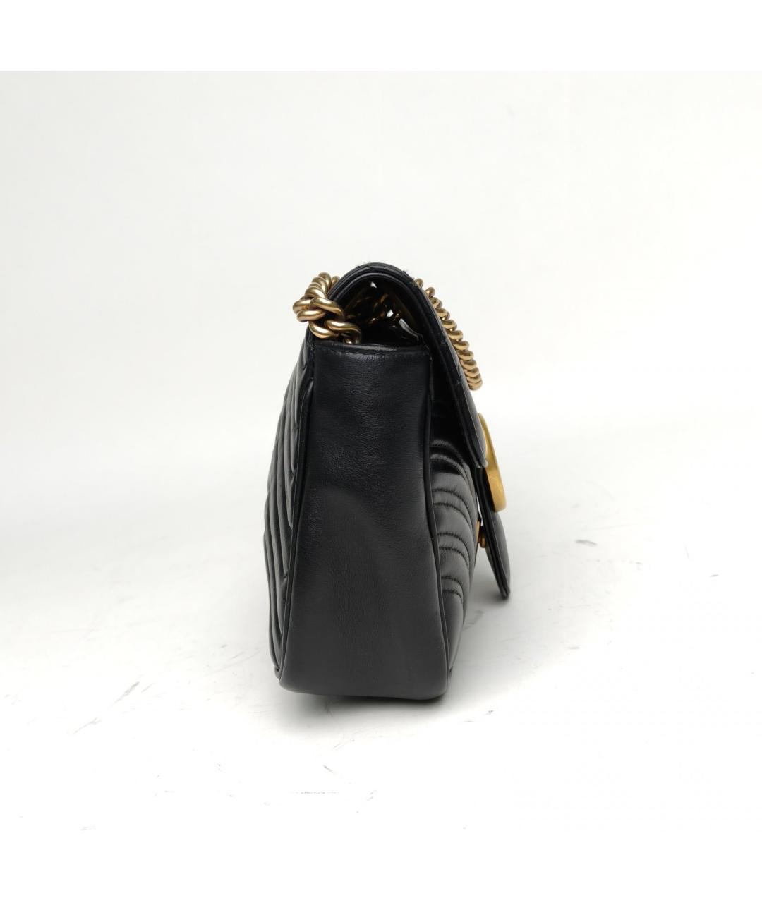 GUCCI Черная кожаная сумка через плечо, фото 5