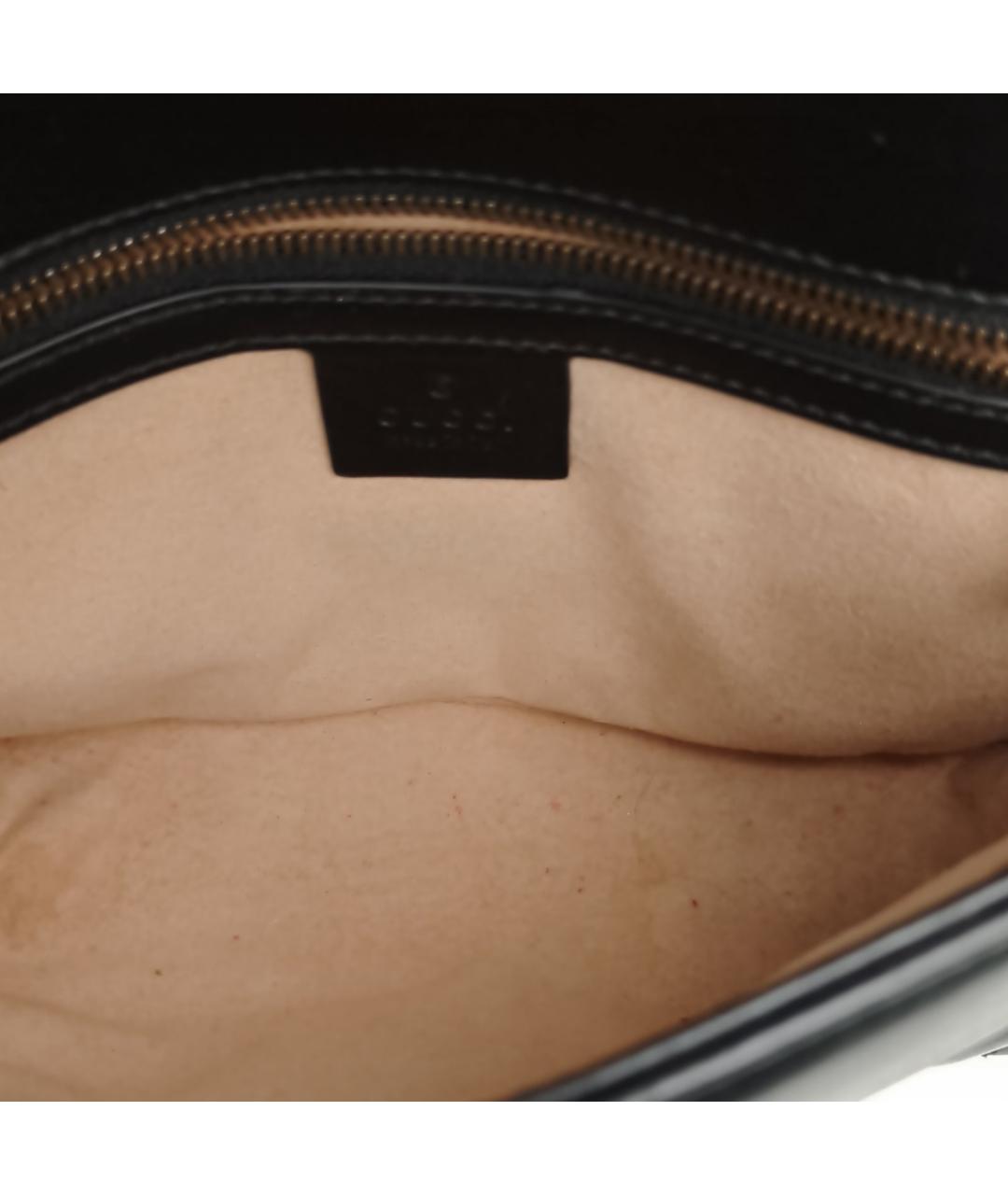 GUCCI Черная кожаная сумка через плечо, фото 8