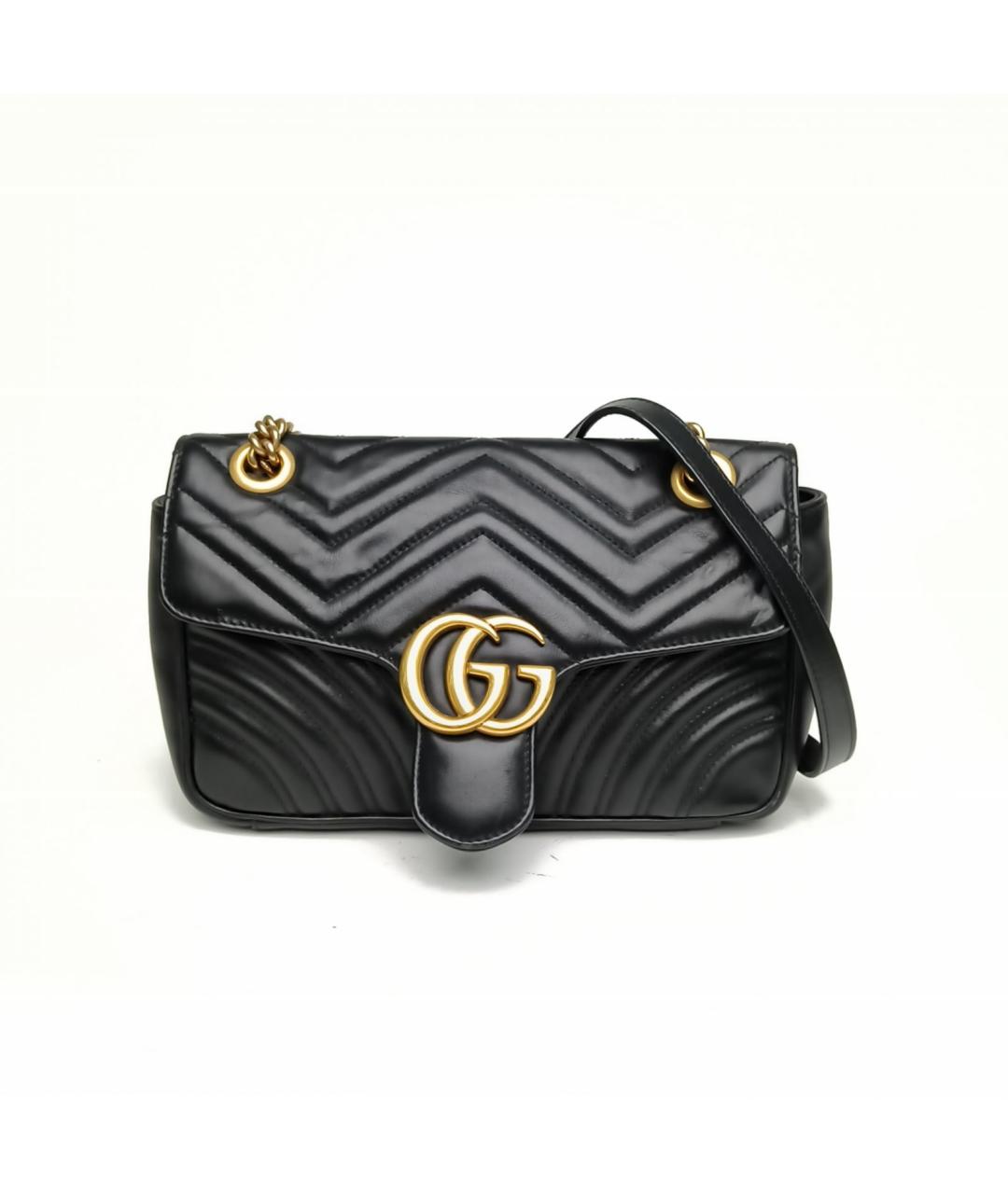 GUCCI Черная кожаная сумка через плечо, фото 2