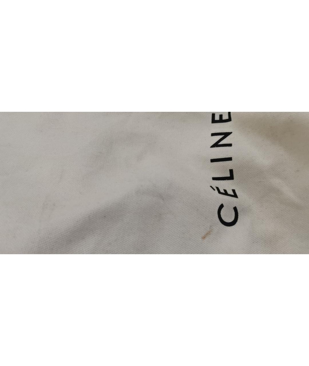 CELINE Бежевая льняная сумка тоут, фото 8