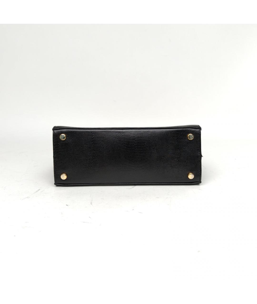 FERRAGAMO Черная кожаная сумка с короткими ручками, фото 6