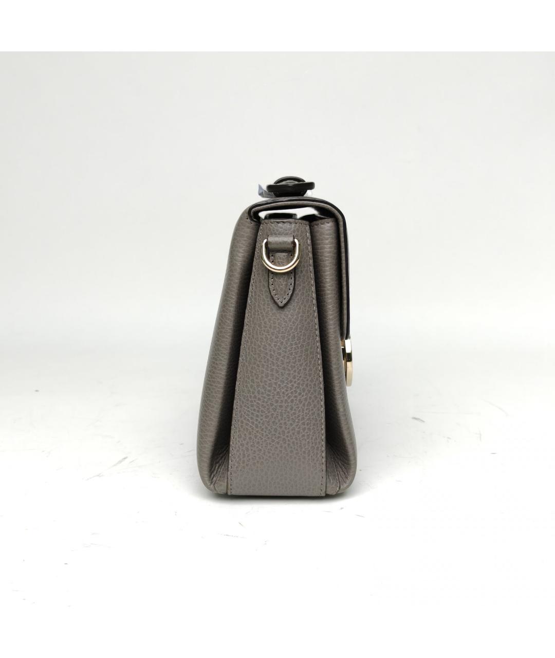 GUCCI Серая кожаная сумка через плечо, фото 6