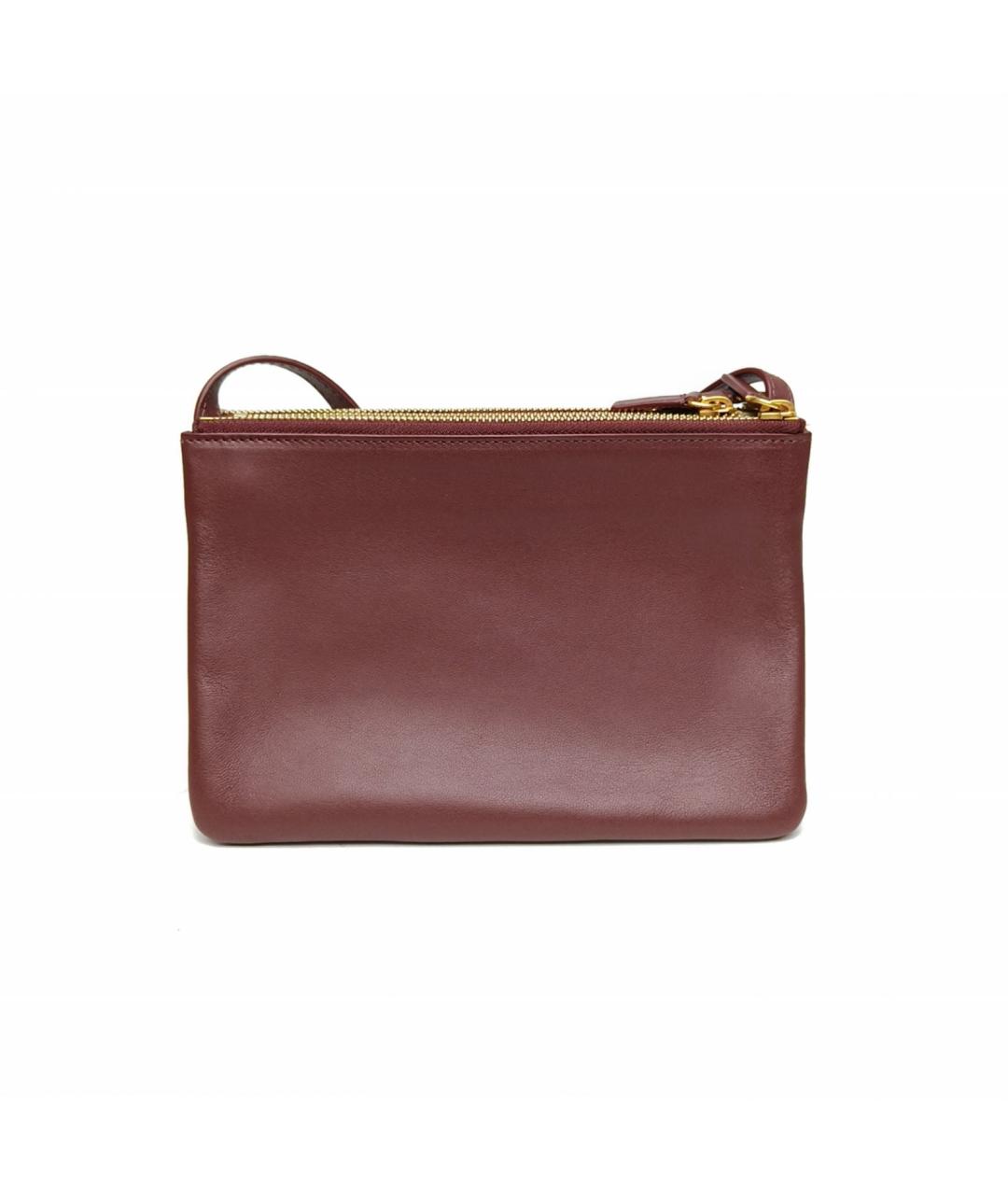 CELINE Бордовая кожаная сумка через плечо, фото 4