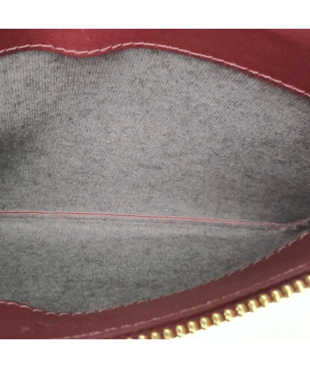 CELINE Бордовая кожаная сумка через плечо, фото 7