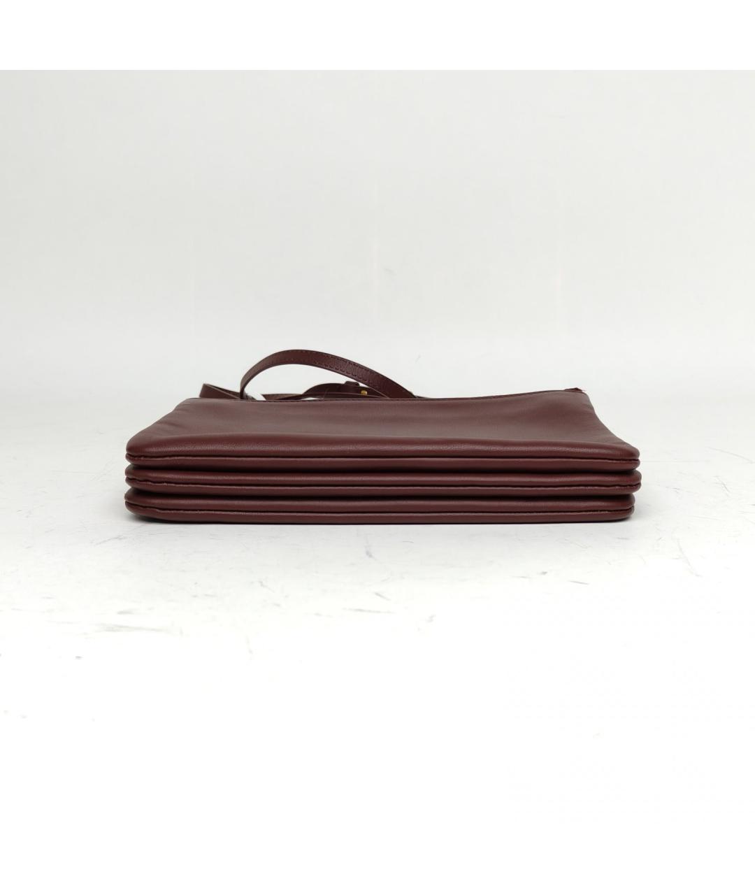 CELINE Бордовая кожаная сумка через плечо, фото 6