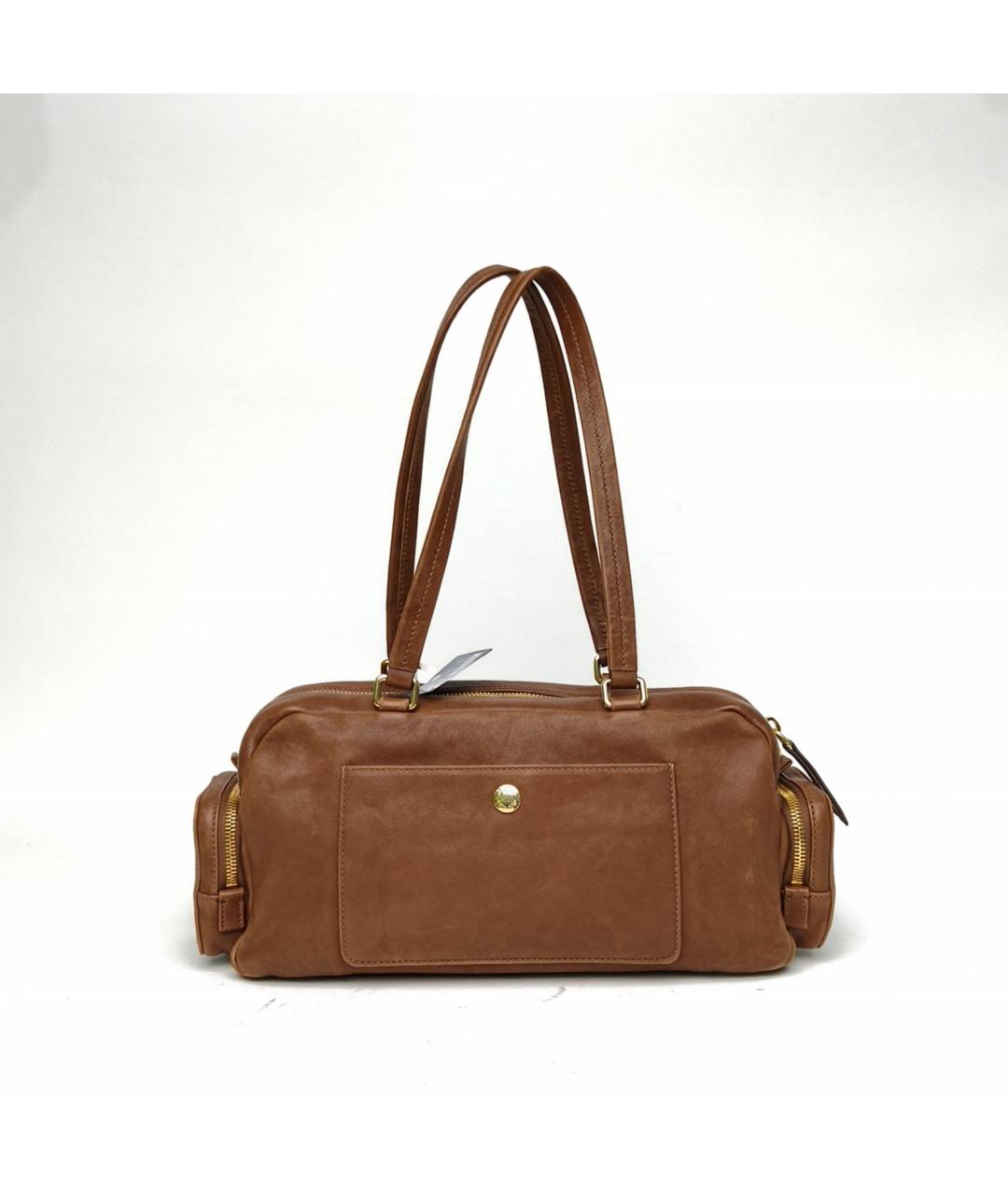 MIU MIU Коричневая кожаная сумка через плечо, фото 3